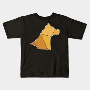 Dog Origami Sticker Style Design Kids T-Shirt